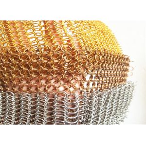 China 22mm Round Silver Stainless Steel Chainmail Ring Mesh Curtain wholesale