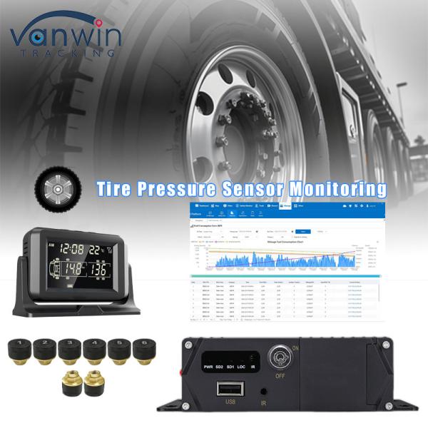 Quality 4CH GPS 4G Real Time Monitoring Mobile DVR External Tire Pressure Alarm Monitor System for sale