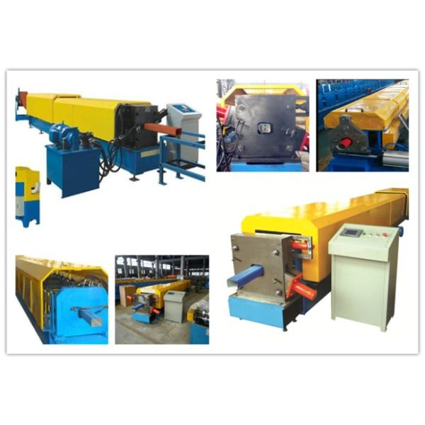 Automatic PLC Control Downspout Roll Forming Machine Customized With Hydraulic Cutting