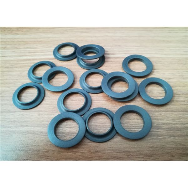 Oil Resistance Ptfe Seal Gasket , Black Low Friction Washers Non - Flammable