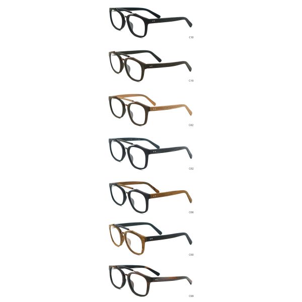 Multicolor Wood Grain Collection Acetate Optical Frame MR 0369
