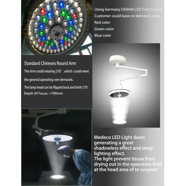 Surgical Operating Light Single Dome Ceiling Mounted Shadowless Operating Light With CE
