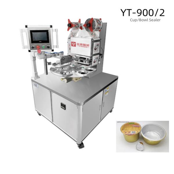 Quality Automatic Continuous Plastic Bowl Sealing Machine Modified Atmosphere 3000W for sale
