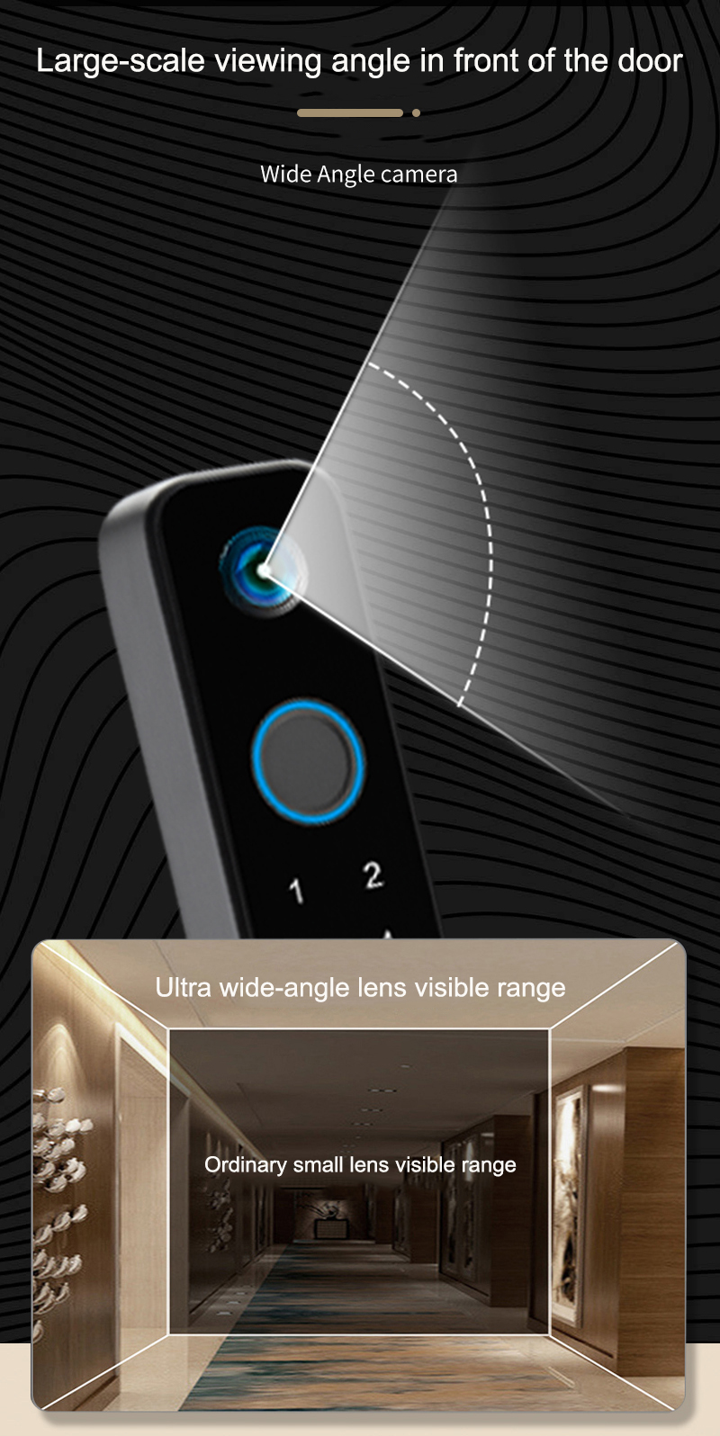 High Security S617MAX Tuya Wifi Peephole Smart Lock with Camera Password Fingerprint Password