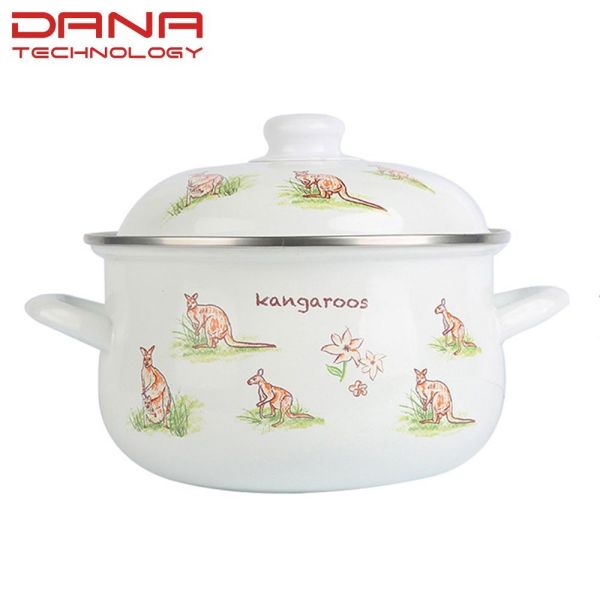 16-24cm 673dg-K 5PCS Black Pot Turkish Cast-Iron Cookware Kitchen Cooking Pot Enamel Casserole Set