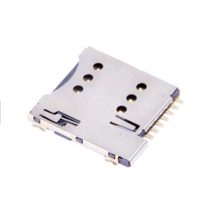 Copper Alloy Contact Micro Sim Card Slot Connector 1.35H