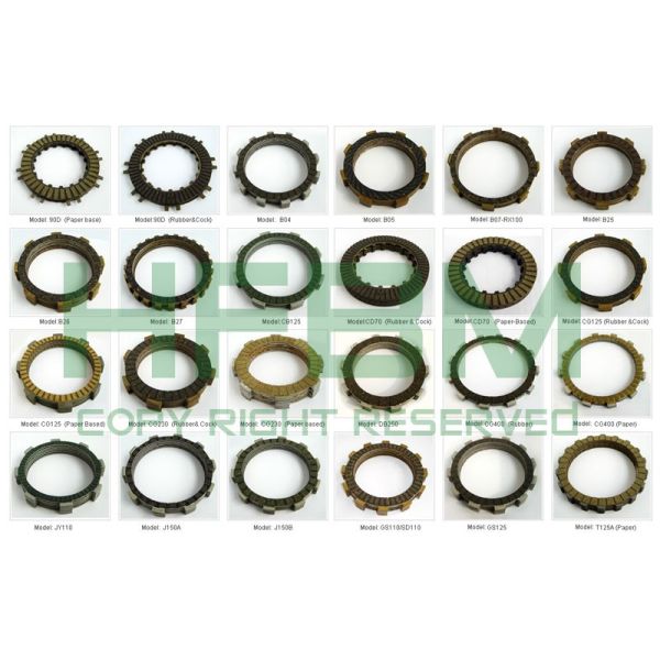Cork Motorcycle Clutch Plate Fiber Friction 50Nm Torque 5 Pcs OEM Service