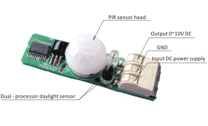25mA PIR 12v 3m Remote Control Microwave Sensor 0-10v Dimming