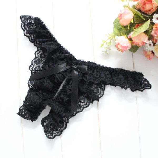 Open up lace thong