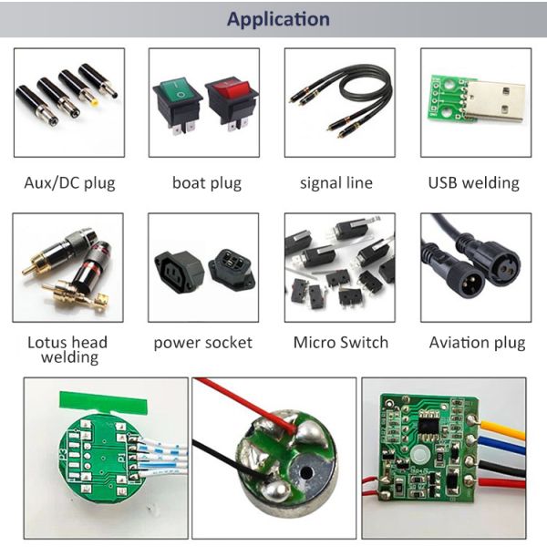USB Connector Electrical Cable Soldering Machine Tin PCB / LED / Robot Welding