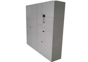 China Fingerprint Scanner Biometric Scanner Luggage Lockers , 14 Automatic Doors Electronic Digital Locker System on sale