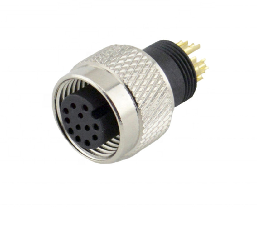 A B D X S Code M12 Circular Connector Straight Or Right Angle Panel Mount