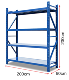 Durable 4 Layers Light Duty Racking , Warehouse Storage Racks High Capacity