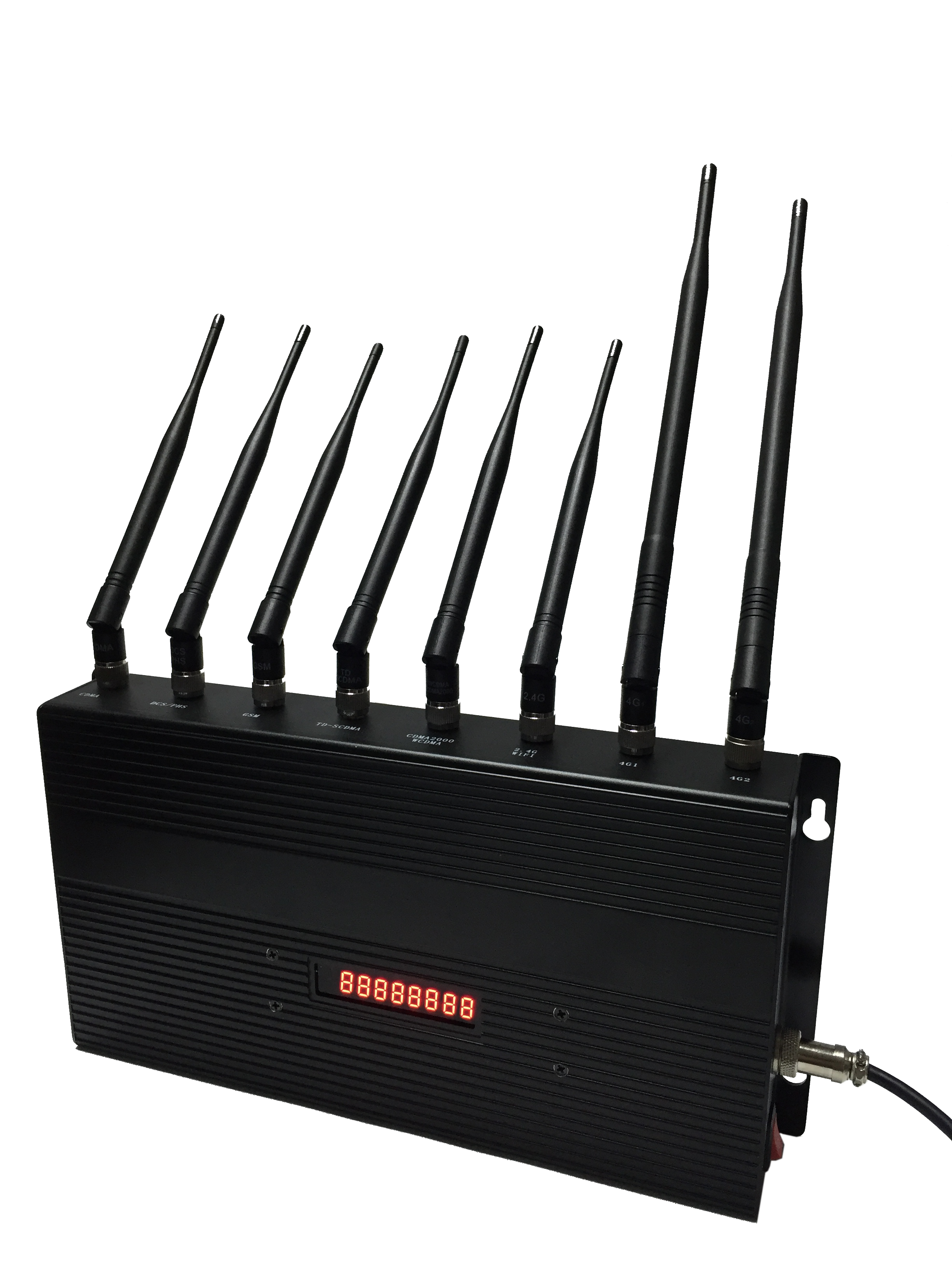 Indoor Mobile Phone Signal Jammers 8 Bands Adjustable Remote Control 12W EST-502C8