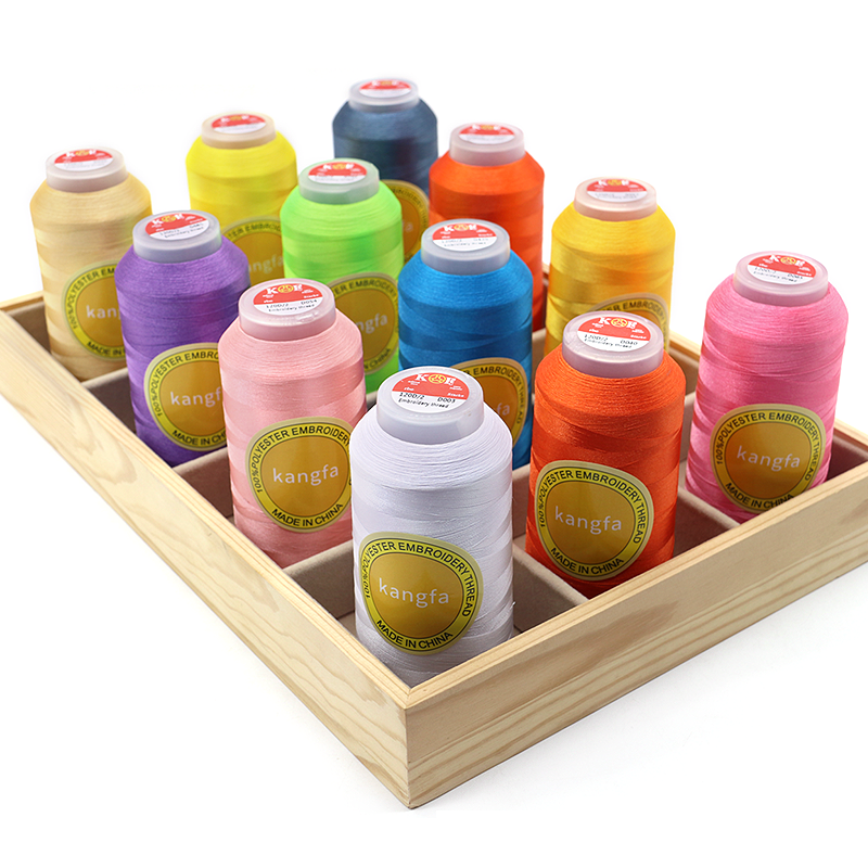 720 Colors/ Mixed Color/ Pure Color Polyester Thread for Embroidery Machine MERCERIZED