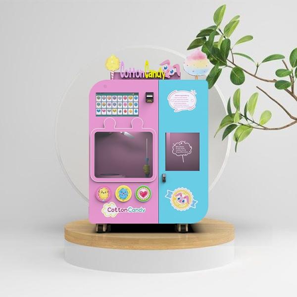 Quality GPS 2500W Fairy Floss Vending Machine APP Control Brushless Burner for sale