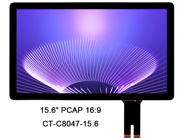 RS232 / I2C USB Touch Screen Panel With Projected Capacitive Technology 15.6 Inch