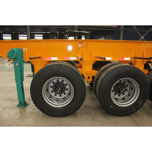 Aotong 20Ft 40Ft Container Frame Skeletal Semi Trailer with Fuwa Bpw Optional 13tons Axle