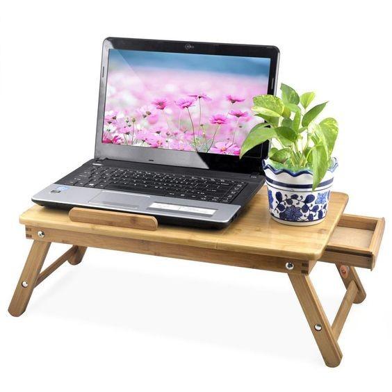 Quality bamboo large serving trays with folding legs and desk for sale