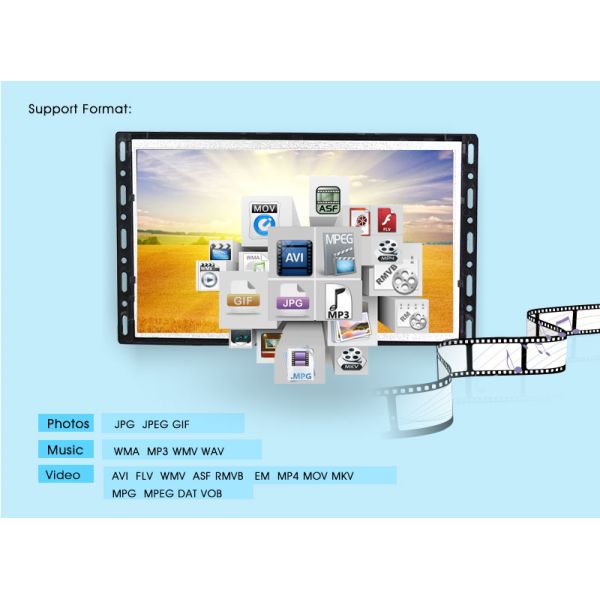 Open Frame Battery Operated LCD Screen 7 Inch For Exhibition / Retail Stores