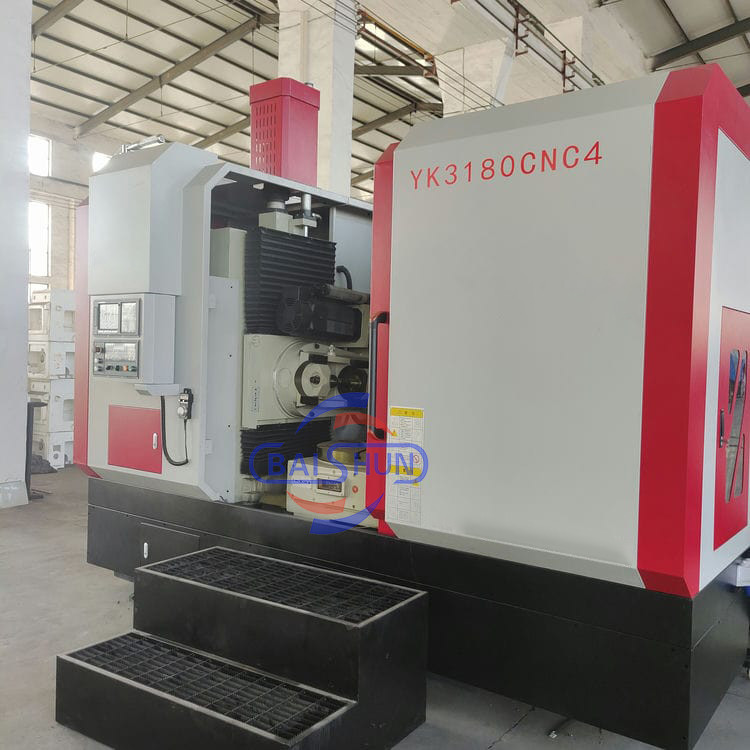Large Automatic Gear Parts Spiral Bevel CNC 4 Axis Gear Hobbing Machine