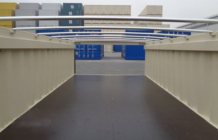 20ft Half Height Soft Open Top Container with Tarpaulin Roof Cover BV Certified High Capacity Bulk Ore Storage Solution