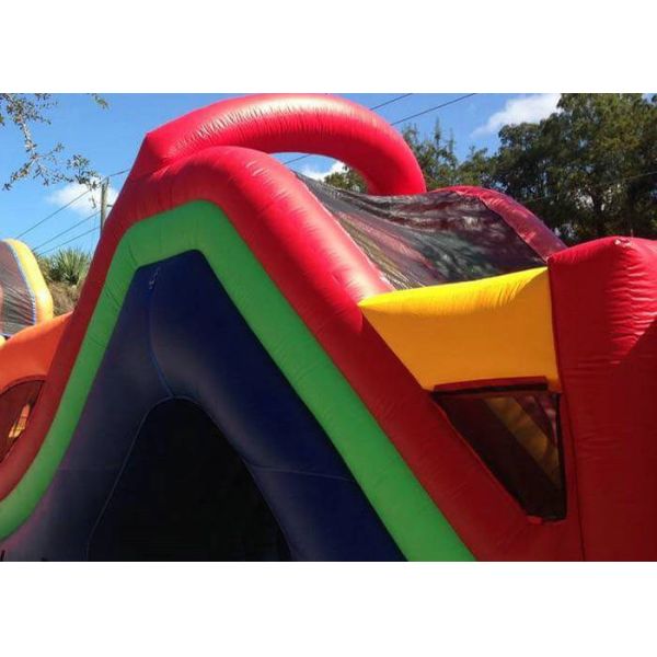 Inflatable Bouncy Castle Assault Course , Warrior Dash Blow Up Obstacle Course Rental