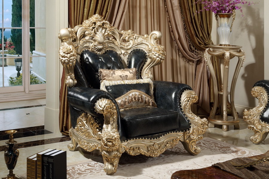 French style Luxury design of Living room Sofa sets 1+2+3 used Beech wood Carving and Import Italy Leather Furniture