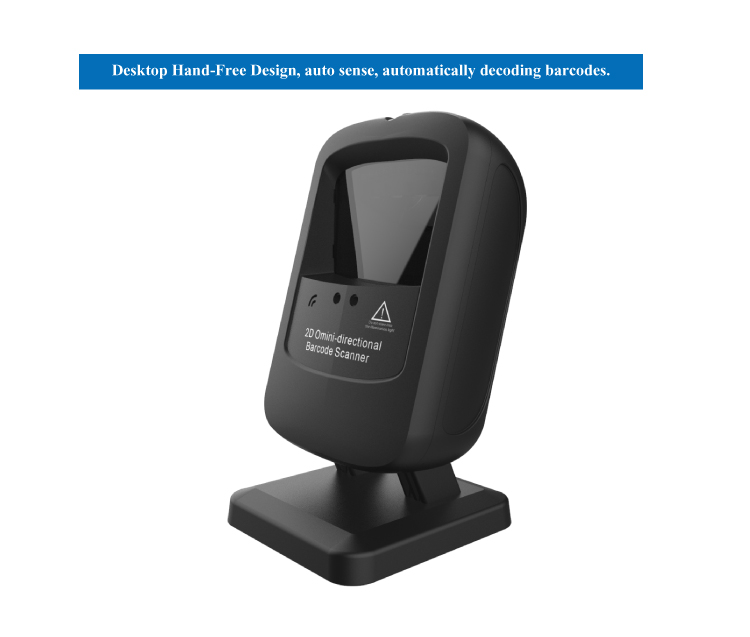 Desktop Wired USB 1D 2D Barcode Qr Code Reader Omnidirectional Barcode Scanner Platform