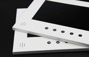Big capacity battery powered video card screen monitors used for promotion