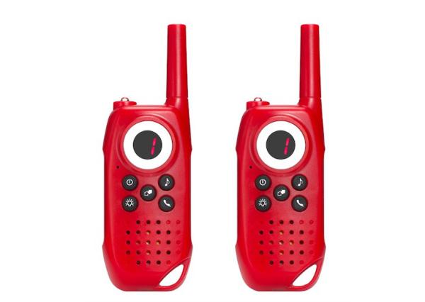 Quality Red Outdoor Long Range 2 Way Radios Built In LED Torch / Portable Belt Clip for sale