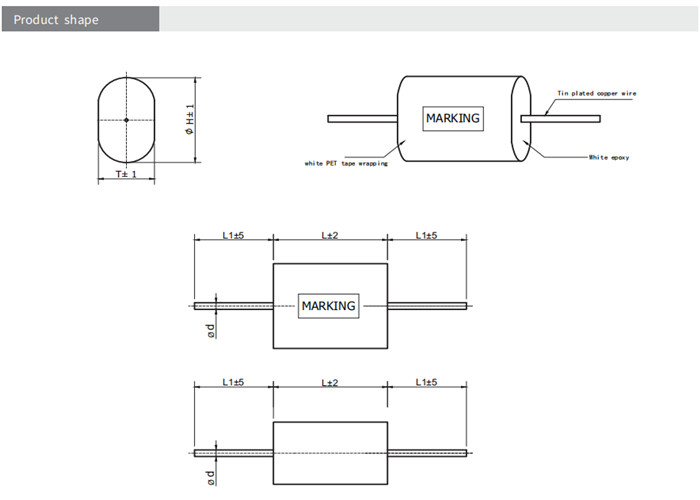 1200VDC 150nF Axial Snubber Capacitor IEC61071