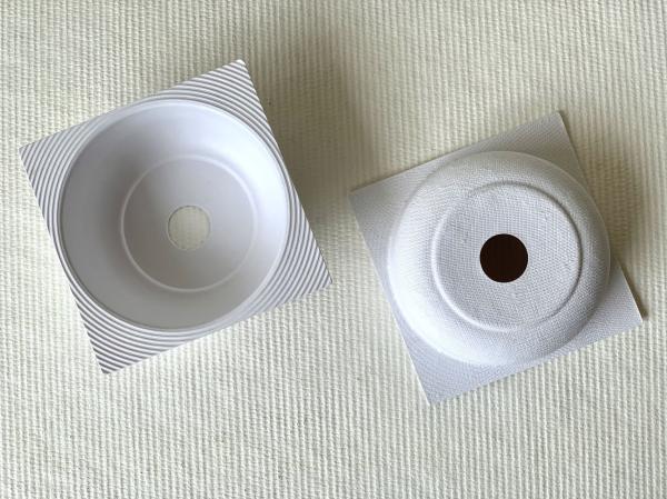 Quality Ripple Texture Paper Pulp Moulded Trays Fibre Wet Press Sustainable Recycled Pulp Paper for sale