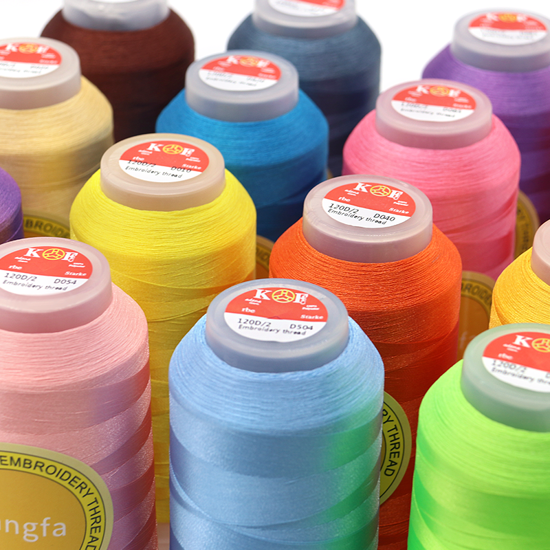 720 Colors/ Mixed Color/ Pure Color Polyester Thread for Embroidery Machine MERCERIZED