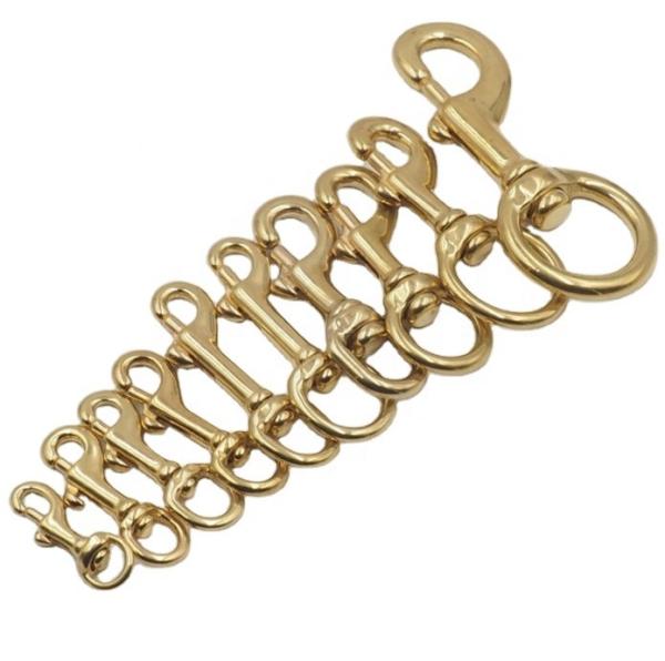 Quality Eye Bolt Snap Hook  Brass Spring Snap  Bulk Swivel Snap Hooks Belt Clips for pets backpack for sale
