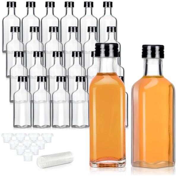 Quality 750ml Round Olive Oil Glass Bottle with Customized Black Screw Cap and Transparent for sale