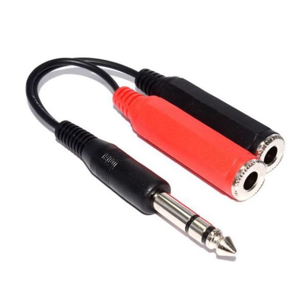 6.35mm male to female Y cable