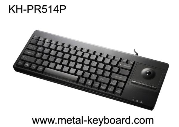 Quality Self - service 81 keys Keyboard with integrated trackball , waterproof computer keyboard for sale