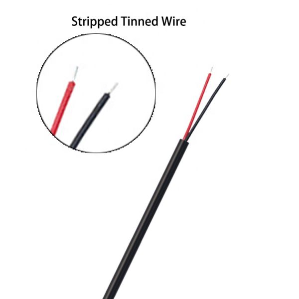 Customization 90 Degree Angle DC Barrel Jack Male 3.5x1.35mm to Stripped Tinned Wire Pigtail Bare End Cable