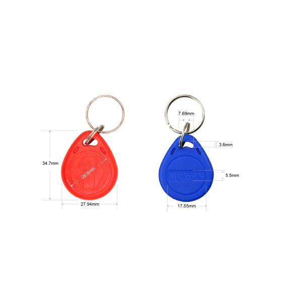 Portable Waterproof Rfid Keychain ABS Material Keyfob With Long Life Span