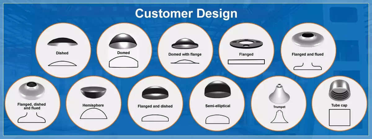 Customized Carbon Steel Stainless Steel Flat Cone Bottom Tank Conical Heads for Design