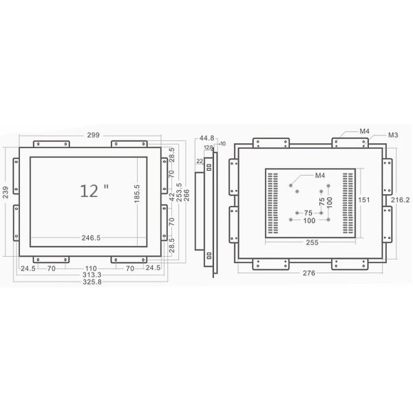 High Brightness network Frameless Digital Signage Ad LCD Multimedia Display