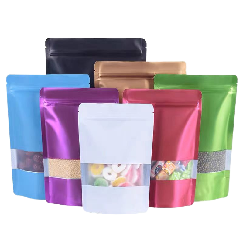 Customized Printing Heat Seal Durable Material Waterproof Zipper Plastic Packaging Aluminum Foil Bag for Food Packing