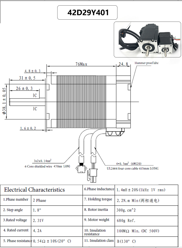 3 Axis Cnc Stepper Motor Kit Hybrid Driver Customizable Torque