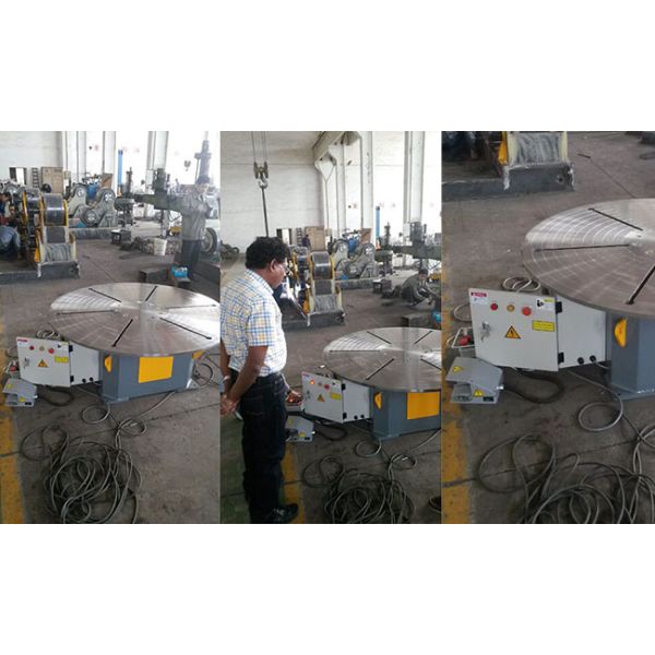 2T Horizontal Rotary Welding Positioner With Foot Pedal Hand Control Box