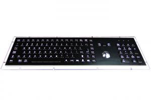 China Electroplated Industrial Metal Keyboard Liquid Proof With Optical Trackball Mouse wholesale