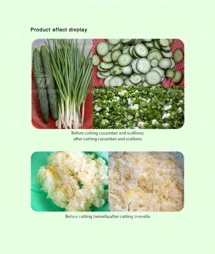 100KG/H Desktop Onion Chopper Cucumber Slicer Machine