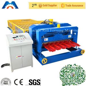 China Fully Automatic Glazed Tile Roll Forming Machine Single Roofing Panel Glazed Tile Press Machine wholesale