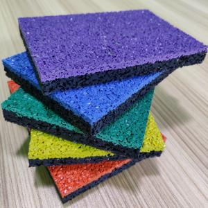 China EPDM Rubber Granules Interlocking Exercise Mat Fire Resistant Green wholesale