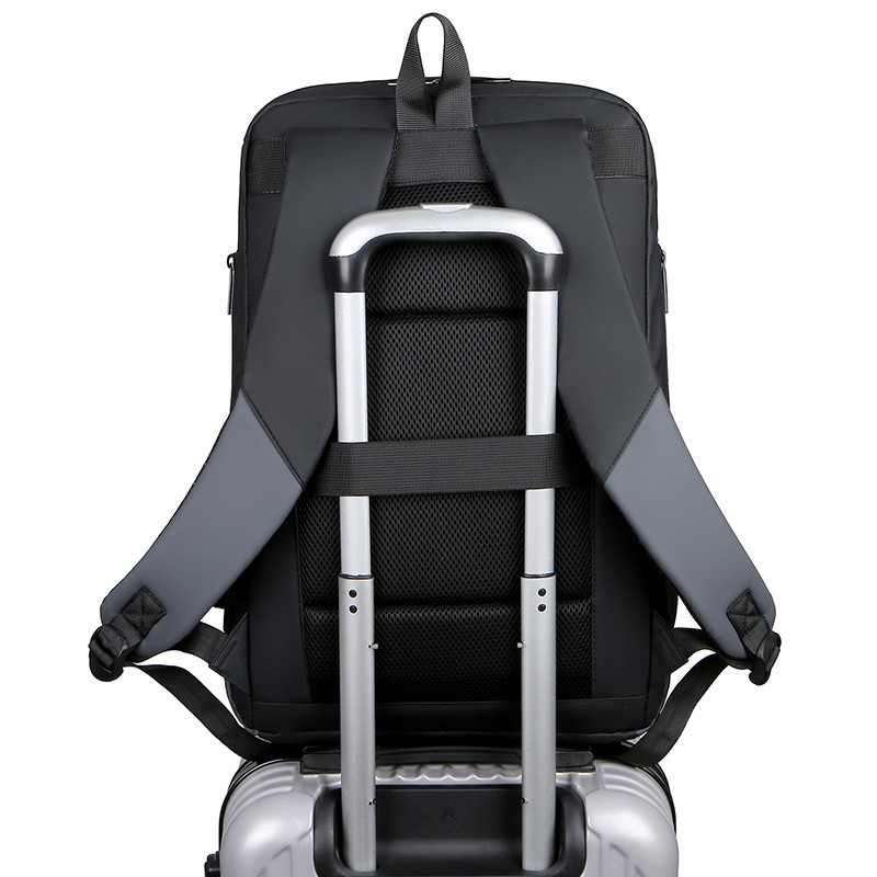No Logo Ready Goods Black Laptop Backpack Complicate And Luxury Backpack